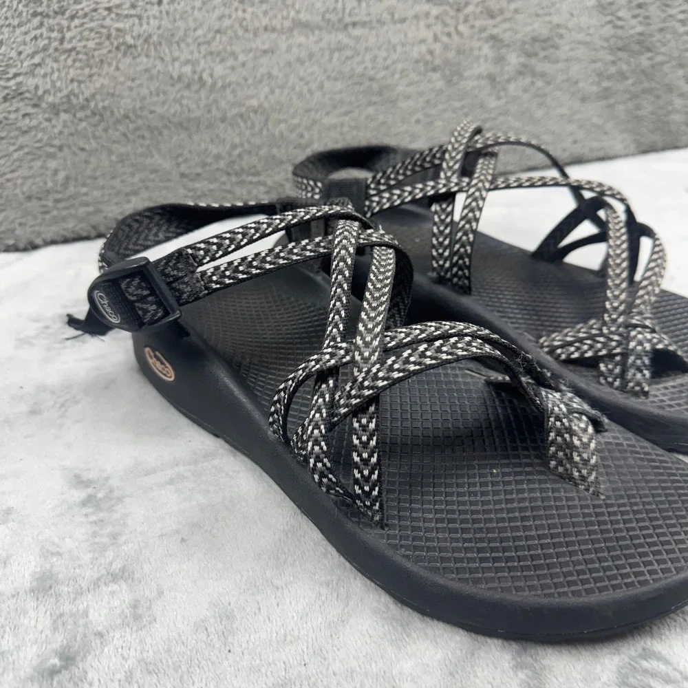 Chaco Black and Gray Strappy Sport Sandals